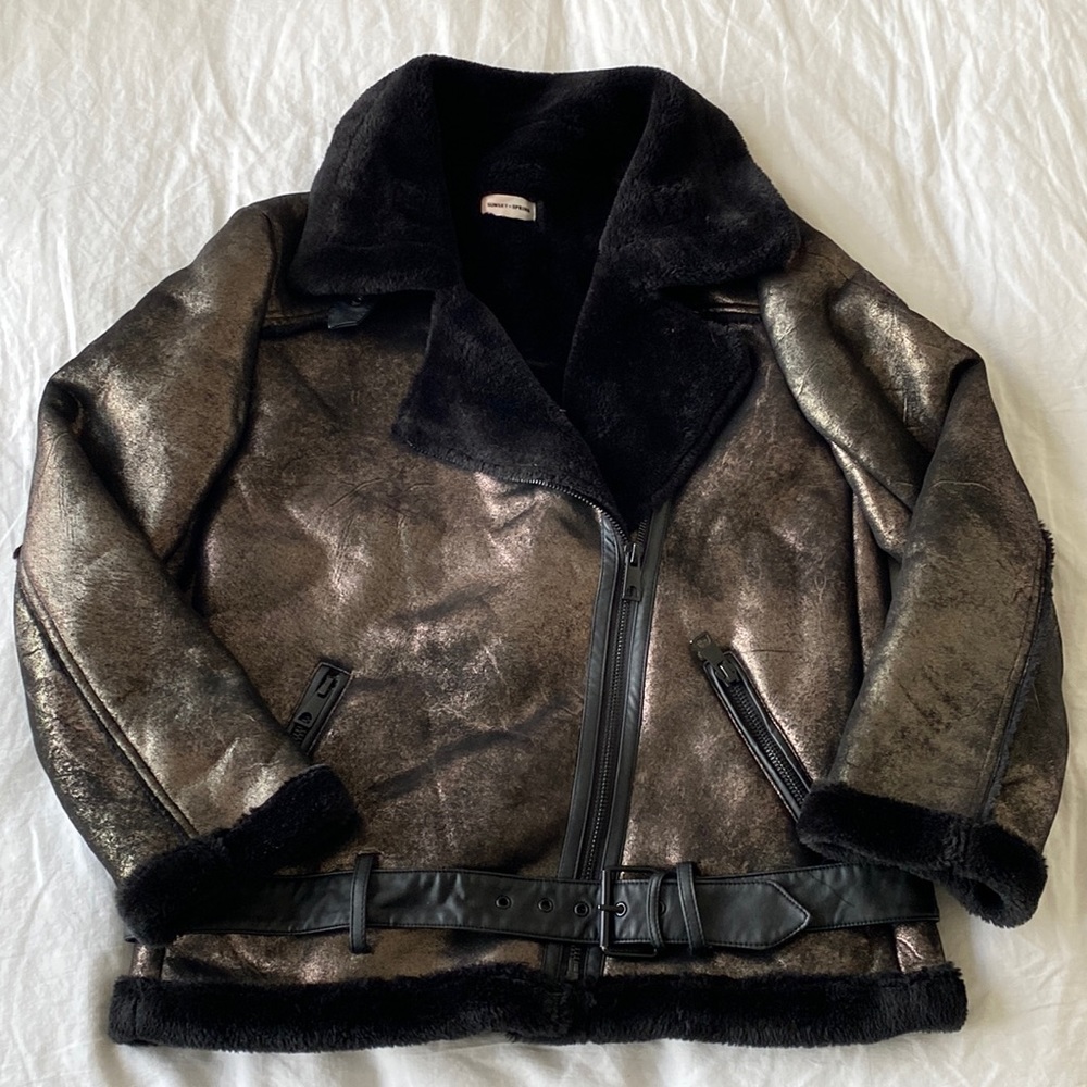 Sunset + Spring Oversized Moto Jacket